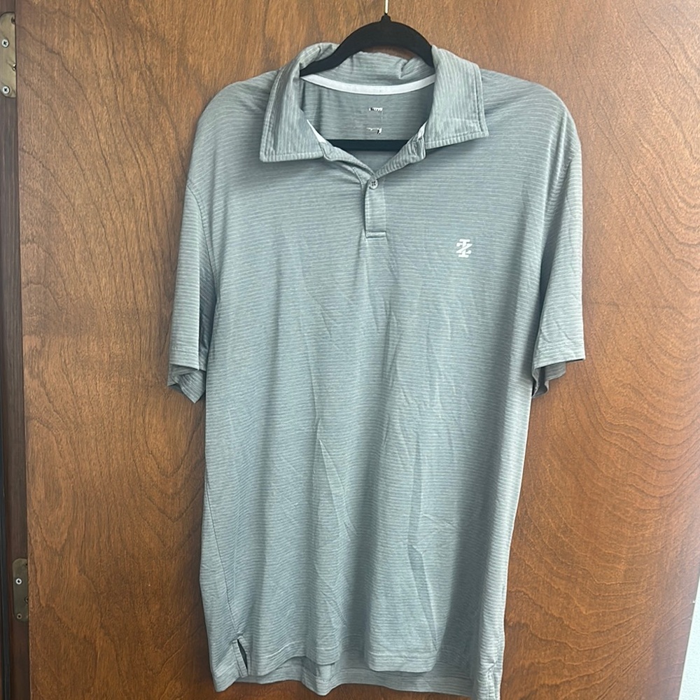Izod Gray Polo Shirt Classic Design Short Sleeves